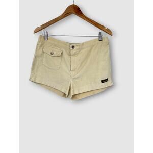 Vintage Stubbies Corduroy Micro Shorts Australian Made Cream Cord Shorts Size 34